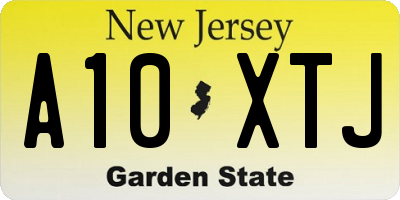 NJ license plate A10XTJ