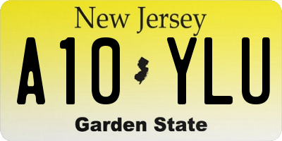 NJ license plate A10YLU