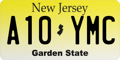 NJ license plate A10YMC