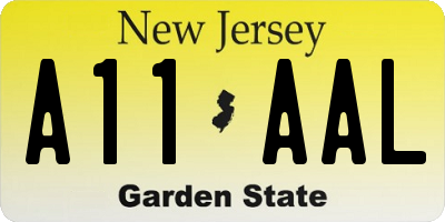 NJ license plate A11AAL