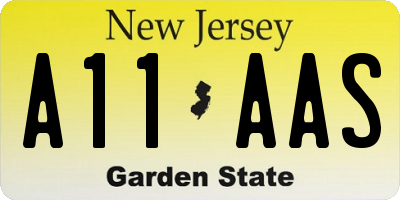 NJ license plate A11AAS