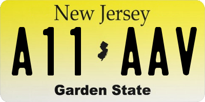 NJ license plate A11AAV