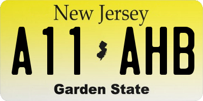 NJ license plate A11AHB
