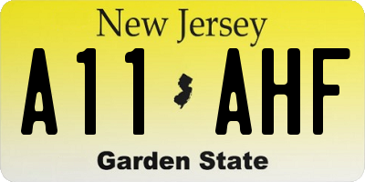 NJ license plate A11AHF