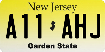 NJ license plate A11AHJ
