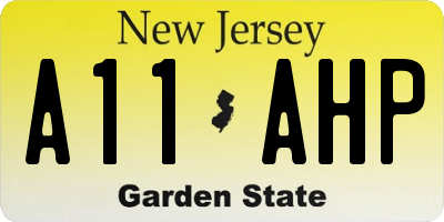 NJ license plate A11AHP