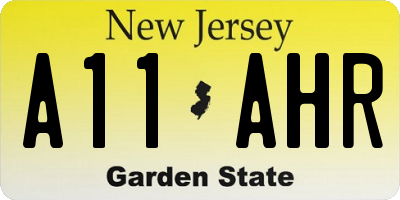 NJ license plate A11AHR
