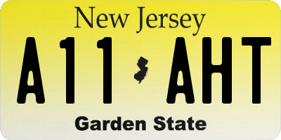 NJ license plate A11AHT
