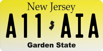 NJ license plate A11AIA