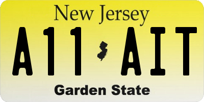 NJ license plate A11AIT