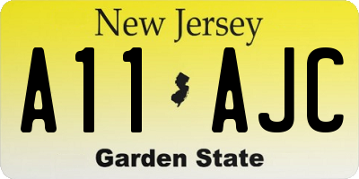 NJ license plate A11AJC