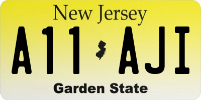 NJ license plate A11AJI