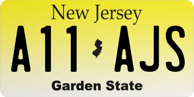 NJ license plate A11AJS