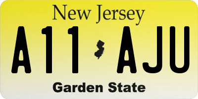 NJ license plate A11AJU