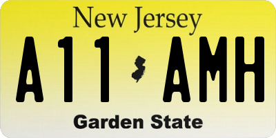 NJ license plate A11AMH