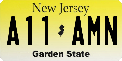 NJ license plate A11AMN