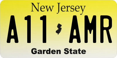 NJ license plate A11AMR