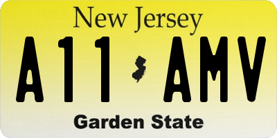 NJ license plate A11AMV