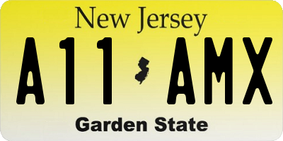 NJ license plate A11AMX