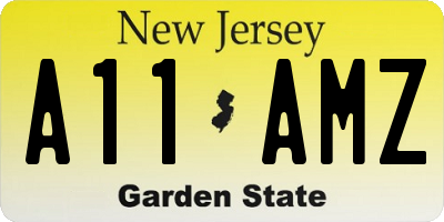 NJ license plate A11AMZ