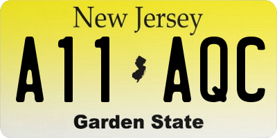 NJ license plate A11AQC
