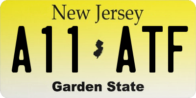 NJ license plate A11ATF