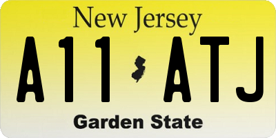 NJ license plate A11ATJ