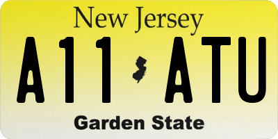 NJ license plate A11ATU