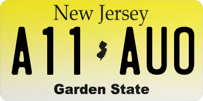 NJ license plate A11AUO