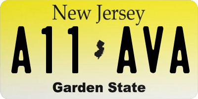 NJ license plate A11AVA