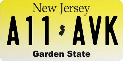 NJ license plate A11AVK