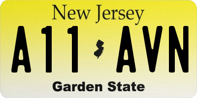 NJ license plate A11AVN