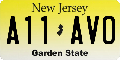NJ license plate A11AVO