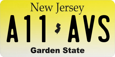 NJ license plate A11AVS