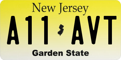 NJ license plate A11AVT