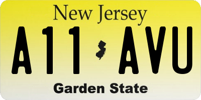 NJ license plate A11AVU