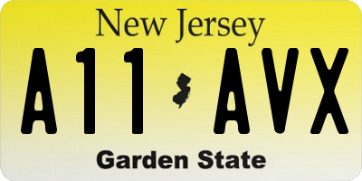 NJ license plate A11AVX