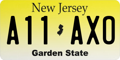 NJ license plate A11AXO