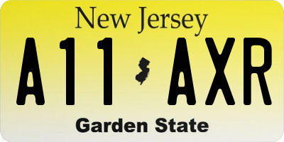 NJ license plate A11AXR