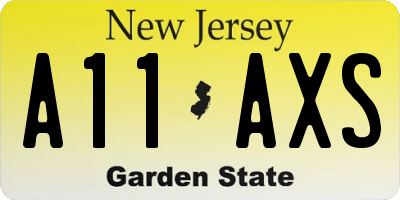 NJ license plate A11AXS