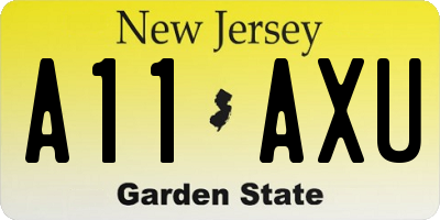 NJ license plate A11AXU