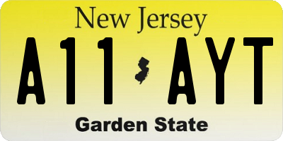 NJ license plate A11AYT