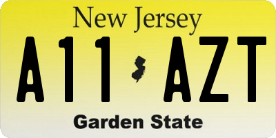NJ license plate A11AZT