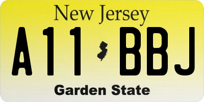 NJ license plate A11BBJ