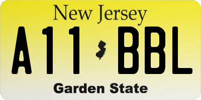 NJ license plate A11BBL