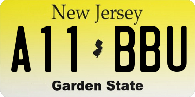 NJ license plate A11BBU