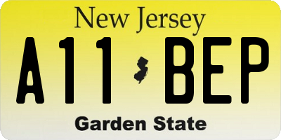 NJ license plate A11BEP