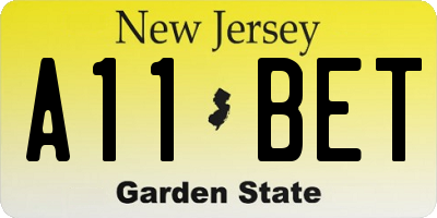 NJ license plate A11BET