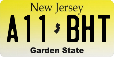 NJ license plate A11BHT