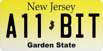 NJ license plate A11BIT